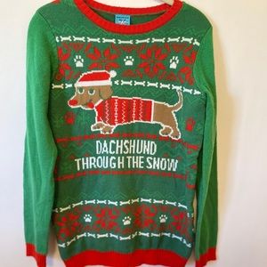 Norther Pole Dachshund Funny Christmas Sweater